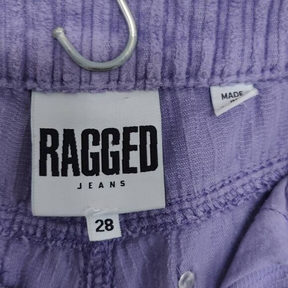 Ragged Pants Womens Size 28 Jeans Priest Unreal Combat Corduroy Purple - Picture 6 of 10